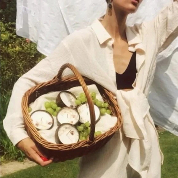 Shirt Pants 2 PC SET wide leg loose button collar spring summer womens cream - Picture 11 of 13